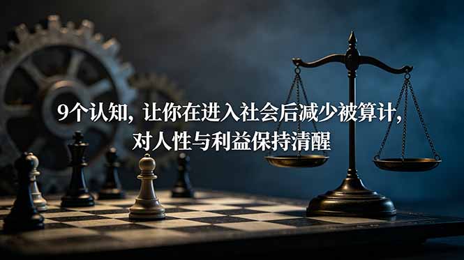 [其它资料]（19042期）付费文章：9个认知，让你在进入社会后减少被算计，对人性与利益保持清醒-第1张图片-智慧创业网