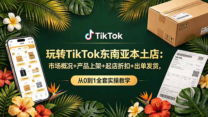 [跨境电商]（19045期）玩转TikTok东南亚本土店：市场概况+产品上架+起店折扣+出单发货，从0到1全套实操教学-第1张图片-智慧创业网