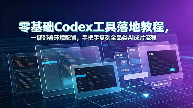 [AI人工智能]（19152期）零基础Codex工具落地教程，一键部署环境配置，手把手复刻全品类AI成片流程-第1张图片-智慧创业网