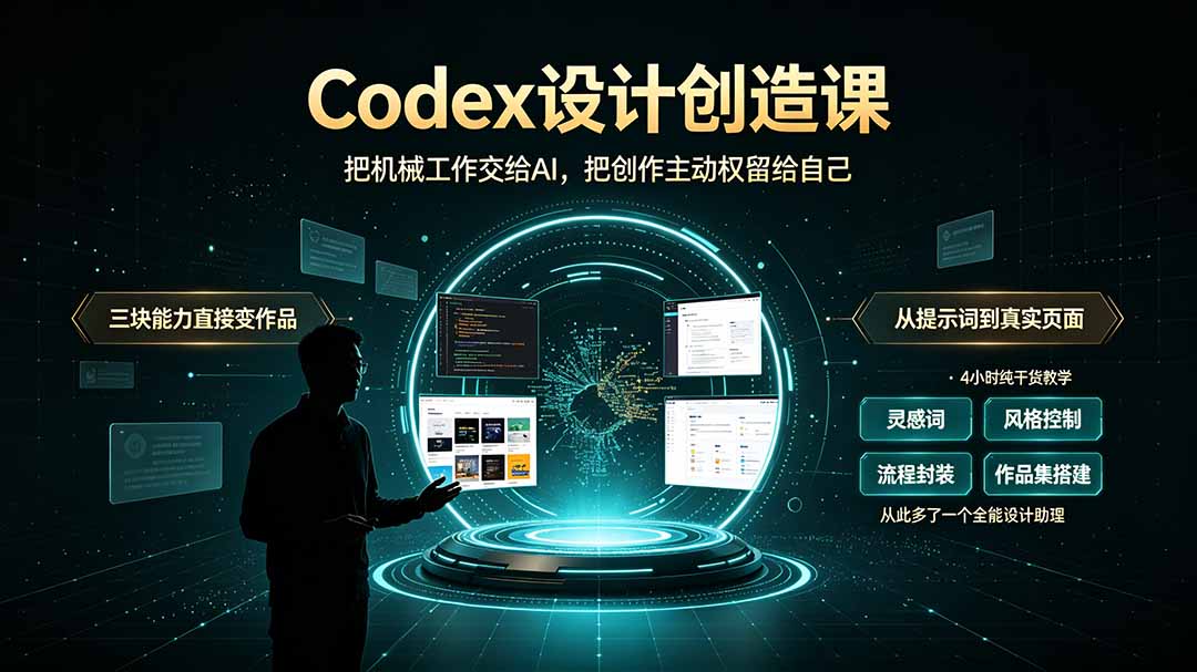 [AI人工智能]（19362期）Codex设计创造课-2期，小白也能掌握的Codex设计创造技巧，把机械工作交给AI，把创作主动权留给自己-第2张图片-智慧创业网