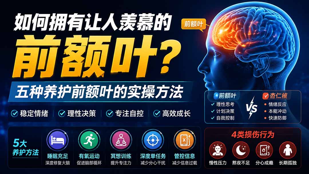[其它资料]（19805期）付费文章：如何拥有让人羡慕的前额叶？五种养护前额叶的实操方法-第1张图片-智慧创业网